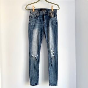 Express Distressed Mid Rise Legging